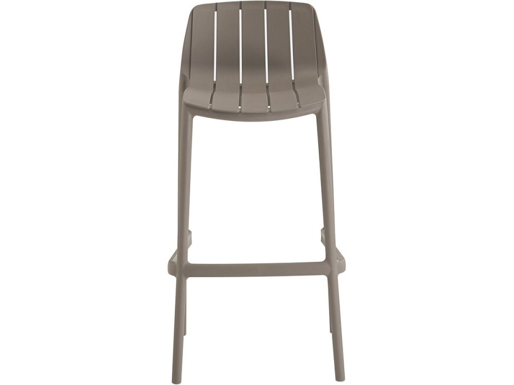 Conjunto de 2 cadeiras altas de jardim empilháveis "Vaena" - Taupe