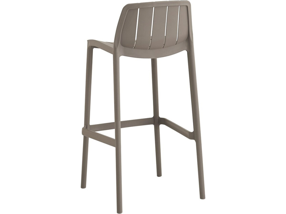 Conjunto de 2 cadeiras altas de jardim empilháveis "Vaena" - Taupe