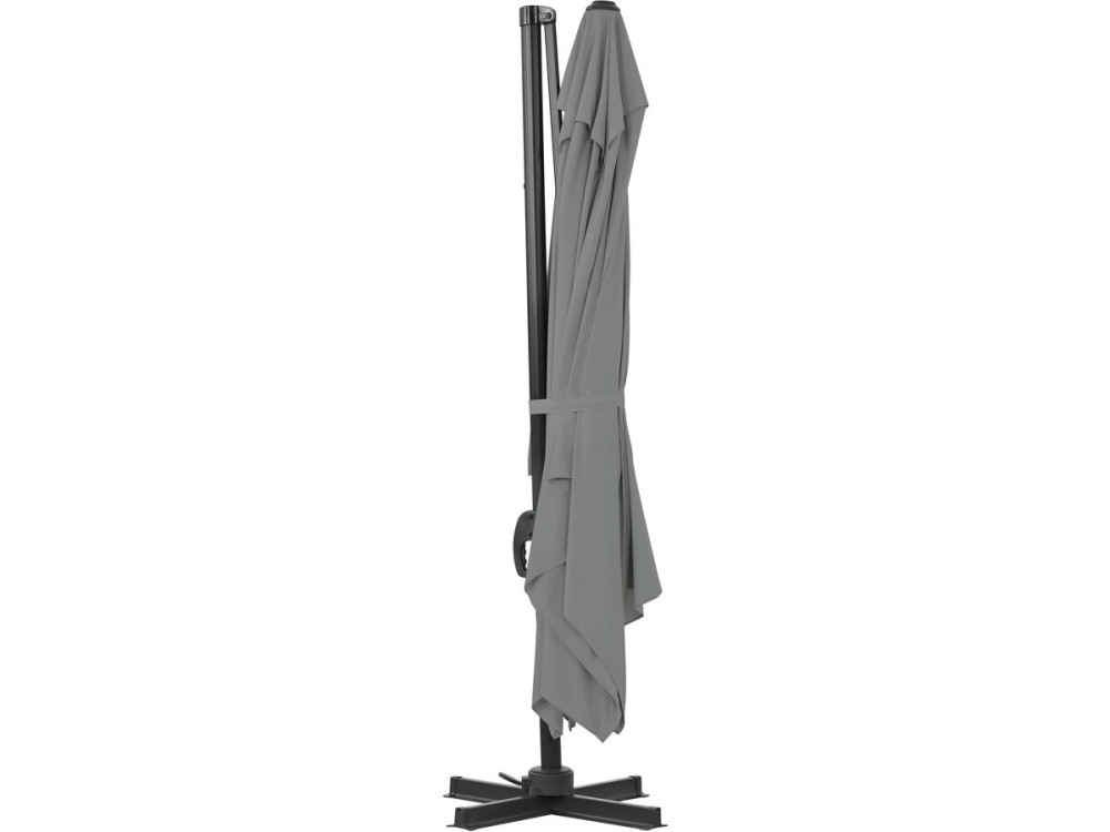 Guarda-sol de jardim cantilever "Sky 4" em alumínio - 3 x 4 m - Cinza