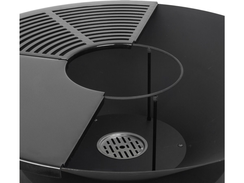 Churrasqueira plancha com forno de pizza "César premium" - Ø 81 cm - Preto