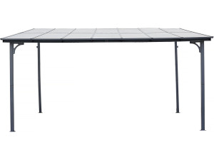 érgula toldo adossado "Marvin" - 4 x 3 m - 423 x 298 x 243 cm - Cinza escuro