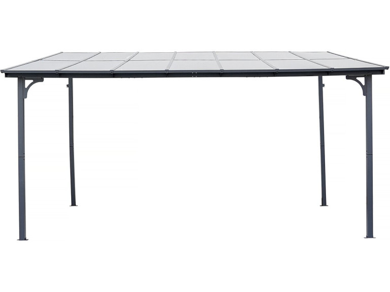 érgula toldo adossado "Marvin" - 4 x 3 m - 423 x 298 x 243 cm - Cinza escuro