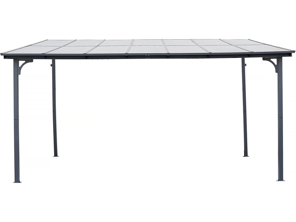 érgula toldo adossado "Marvin" - 4 x 3 m - 423 x 298 x 243 cm - Cinza escuro