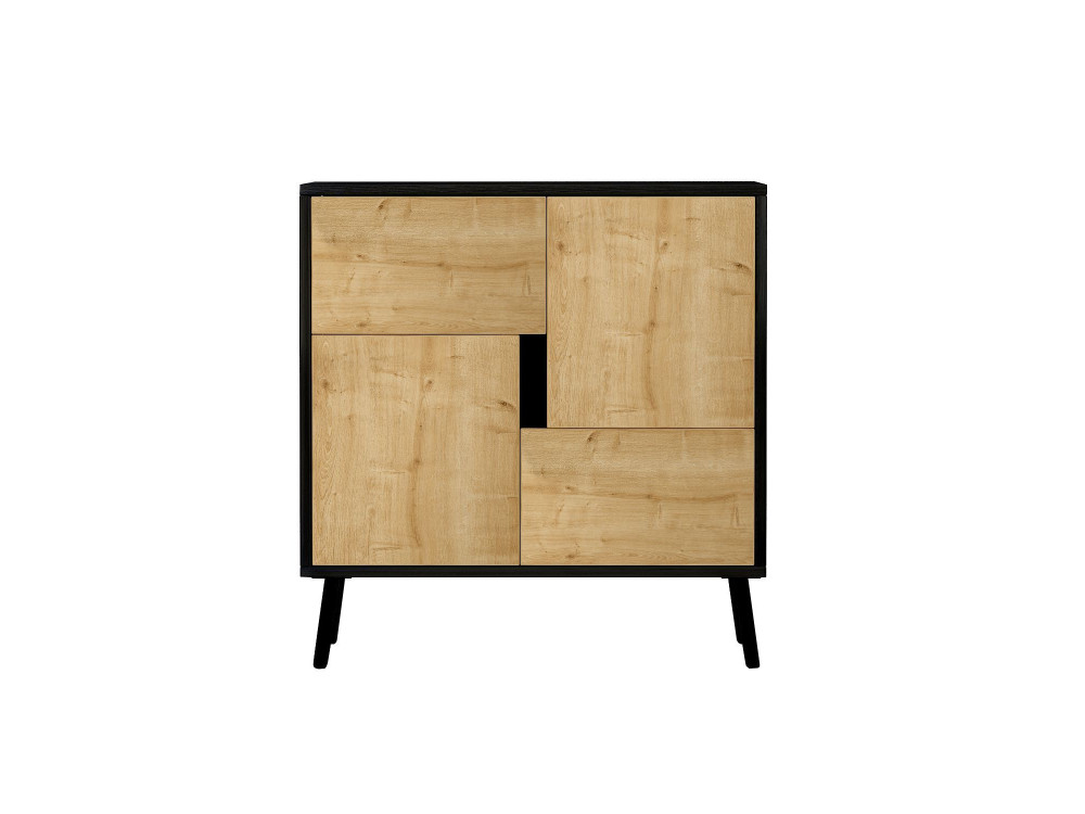 Armário multiusos de madeira "Darien" - 76,5 x 35 x 79,5 cm - Madeira preta