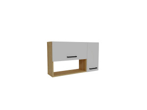 Aparador "Akasya" em madeira - 90 x 24 x 52 cm - Branco