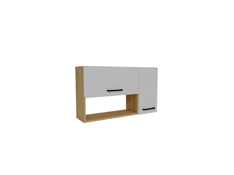 Aparador "Akasya" em madeira - 90 x 24 x 52 cm - Branco