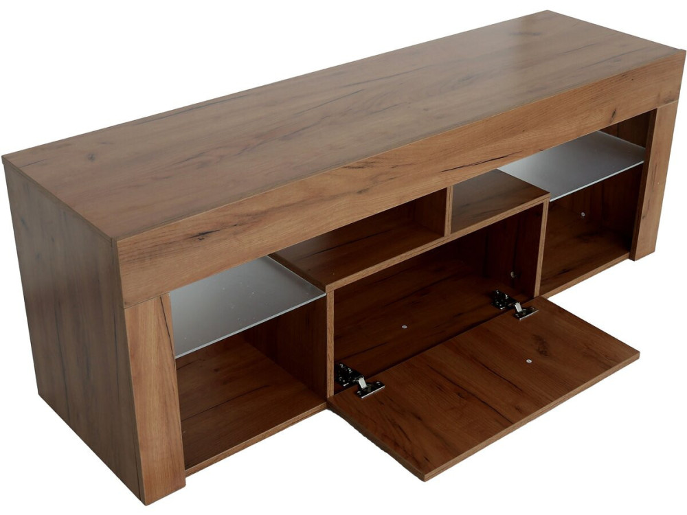 Móvel TV design em madeira "Hugo" - 140 x 40 x 50 cm - Castanho