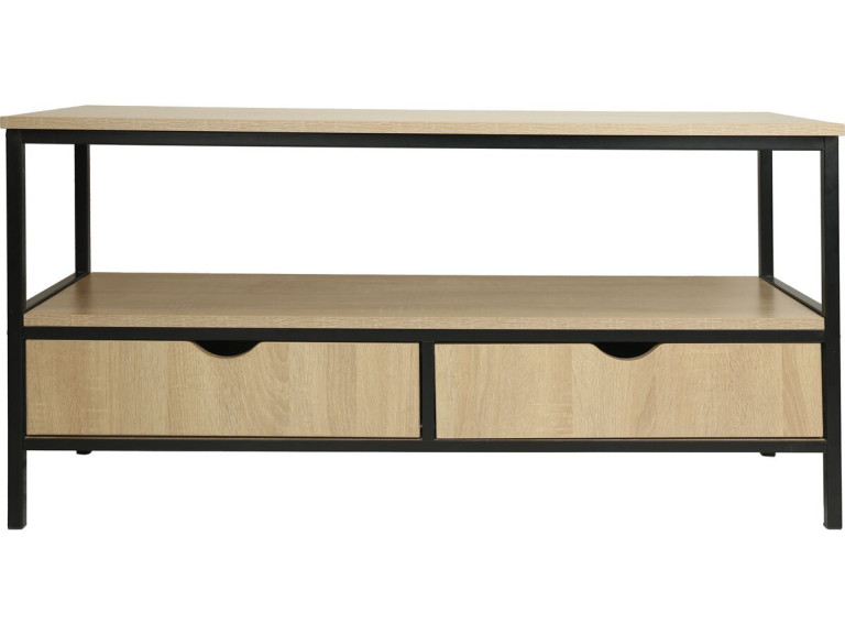 Móvel de TV estilo industrial com gaveta "Detroit" - 113 x 40 x 55 cm - Bege