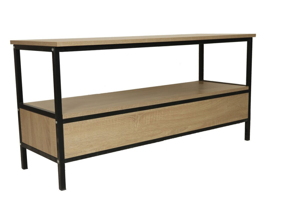 Móvel de TV estilo industrial com gaveta "Detroit" - 113 x 40 x 55 cm - Bege