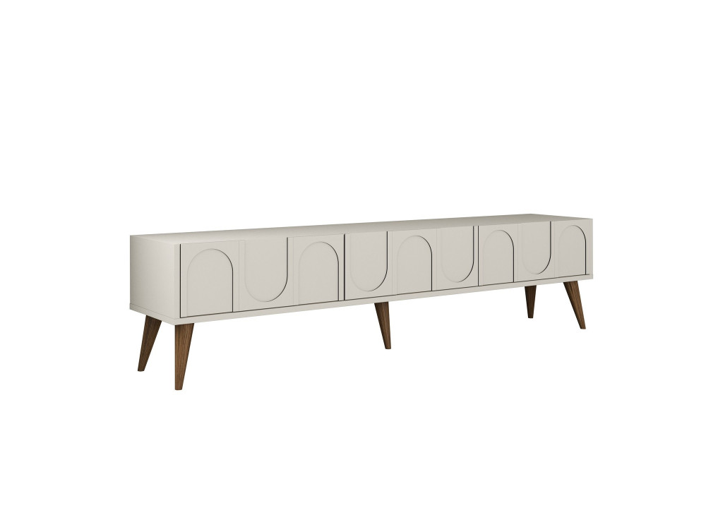 Mesa de TV de madeira "Lyon" - 180 x 35 x 44 cm - CrèmeNoix