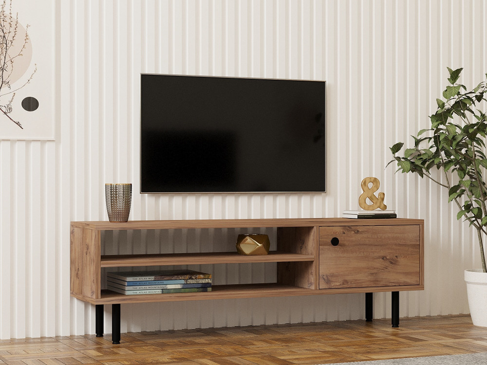 Móvel TV "Avila" em madeira - 120 x 30 x 38 cm - pinho Atlântico