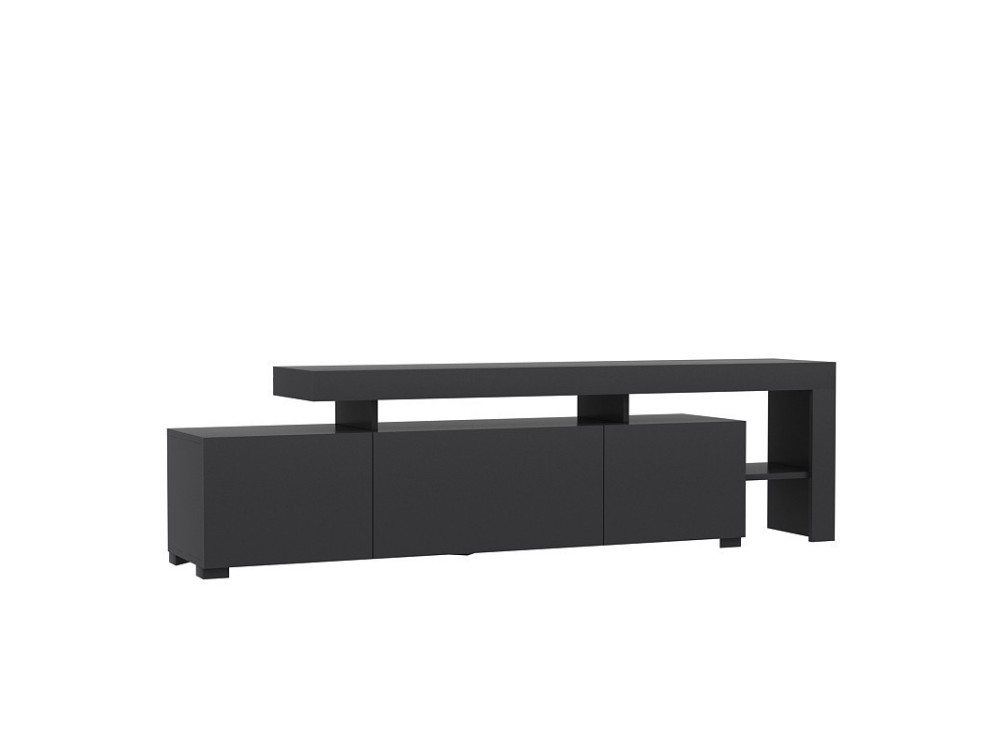 Suporte de TV em madeira "Beliz" - 192 x 37 x 53 cm - Antracite