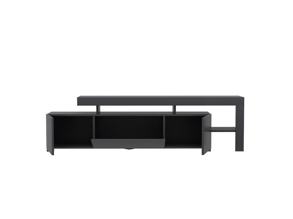 Suporte de TV em madeira "Beliz" - 192 x 37 x 53 cm - Antracite