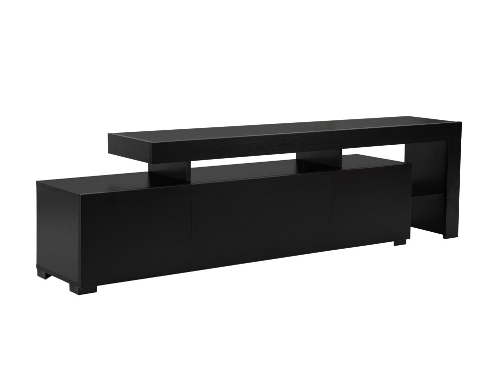 Suporte de TV em madeira "Beliz" 192 x 37 x 53 cm - Madeira preta