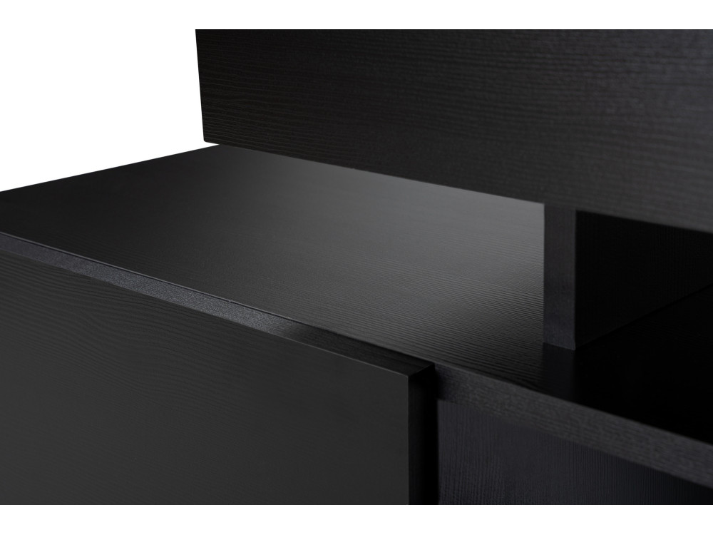 Suporte de TV em madeira "Beliz" 192 x 37 x 53 cm - Madeira preta