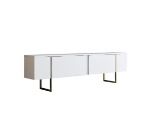 Suporte para televisor em madeira "Luxe" - 180 x 30 x 50 cm - Ouro branco