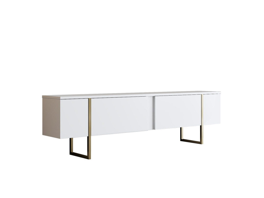 Suporte para televisor em madeira "Luxe" - 180 x 30 x 50 cm - Ouro branco