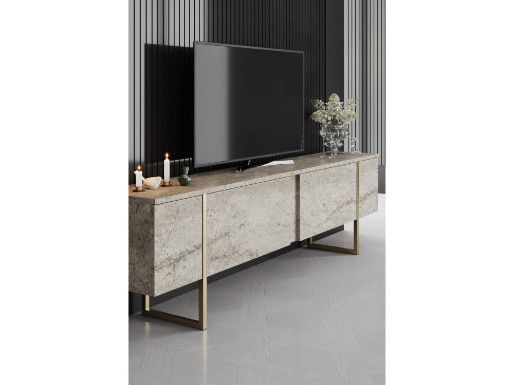 Móvel TV "Luxe" em madeira - 180 x 30 x 50 cm - TravertinOr