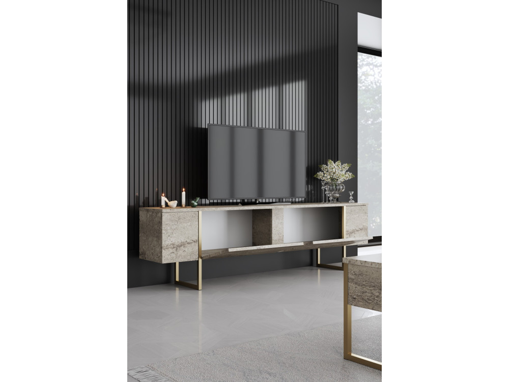 Móvel TV "Luxe" em madeira - 180 x 30 x 50 cm - TravertinOr