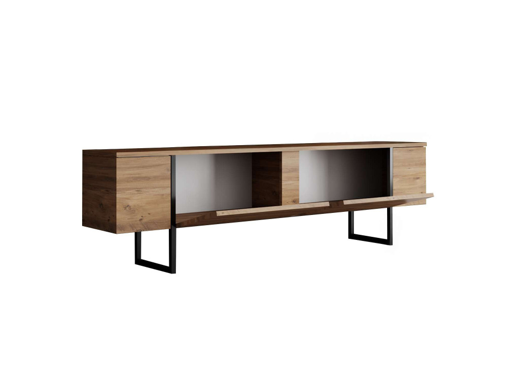 Suporte de TV em madeira "Luxe" - 180 x 30 x 50 cm - Castanho