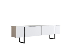 Suporte de TV em madeira "Luxe" - 180 x 30 x 50 cm - Branco