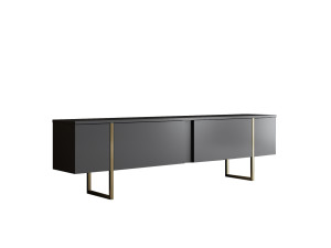 Suporte de TV em madeira "Luxe" - 180 x 30 x 50 cm - Dourado