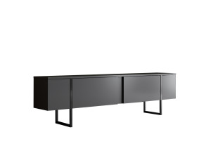 Suporte de TV em madeira "Luxe" - 180 x 30 x 50 cm - Preto