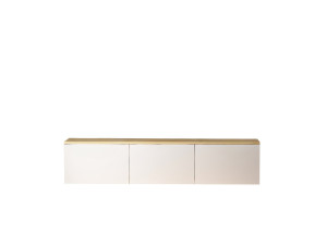 Móvel TV de madeira suspenso "Neon" com iluminação LED - 160 x 32 x 35 cm - Branco