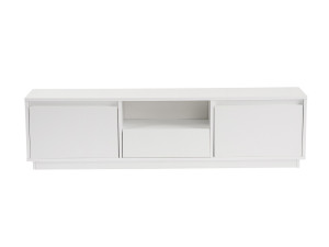 Móvel TV "Vanguard" em madeira - 160 x 29 x 42 cm - Branco natural