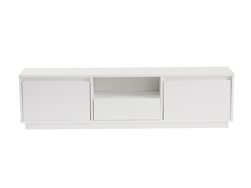 Móvel TV "Vanguard" em madeira - 160 x 29 x 42 cm - Branco natural