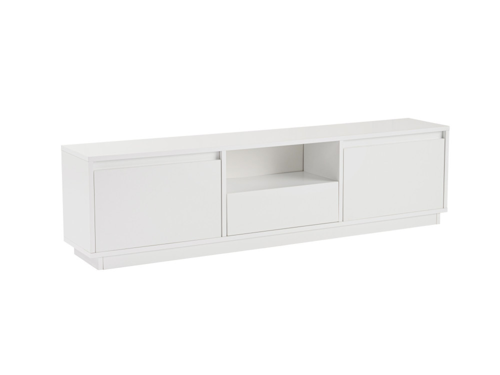 Móvel TV "Vanguard" em madeira - 160 x 29 x 42 cm - Branco natural