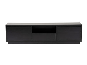 Suporte de TV em madeira "Vanguard" 160 x 30 x 42 cm - Madeira preta