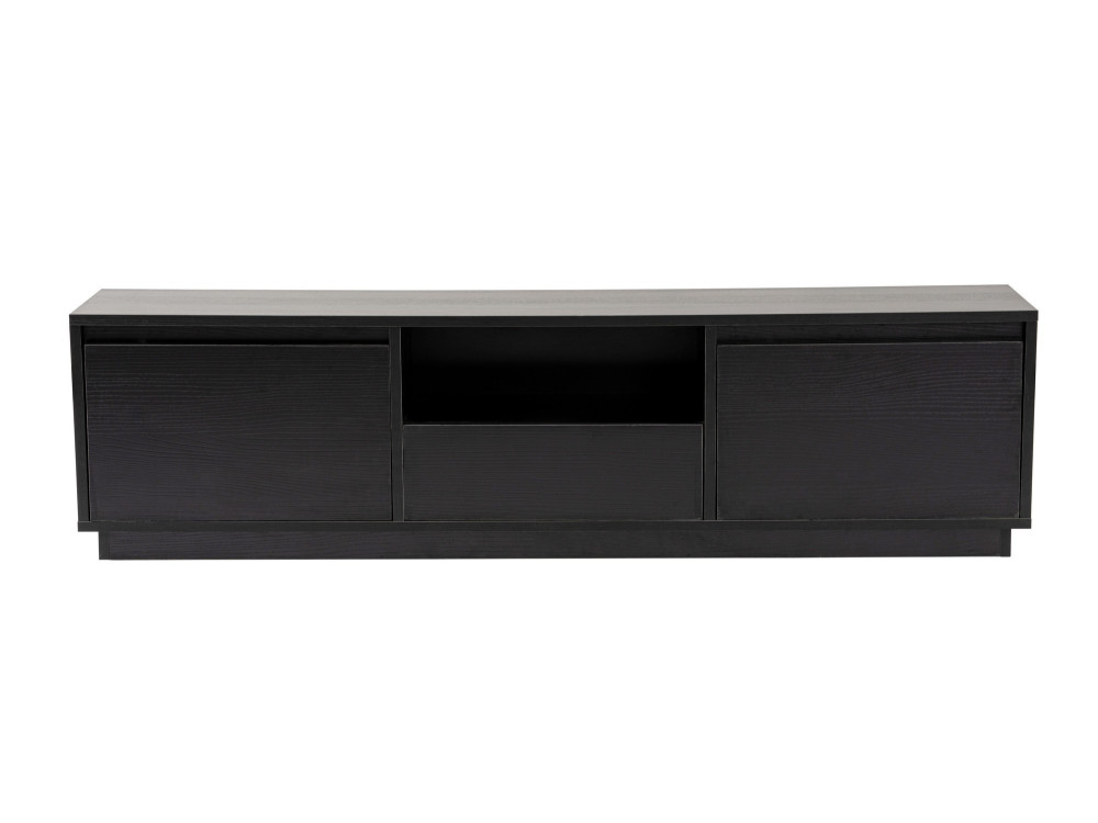 Suporte de TV em madeira "Vanguard" 160 x 30 x 42 cm - Madeira preta