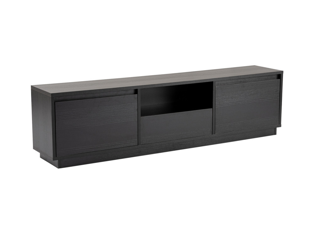 Suporte de TV em madeira "Vanguard" 160 x 30 x 42 cm - Madeira preta