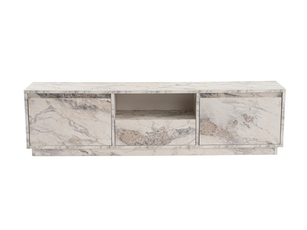 Suporte de TV em madeira "Vanguard" 160 x 30 x 42 cm - mármore Freesia