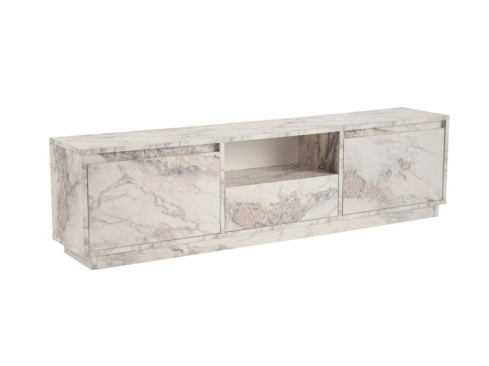 Suporte de TV em madeira "Vanguard" 160 x 30 x 42 cm - mármore Freesia