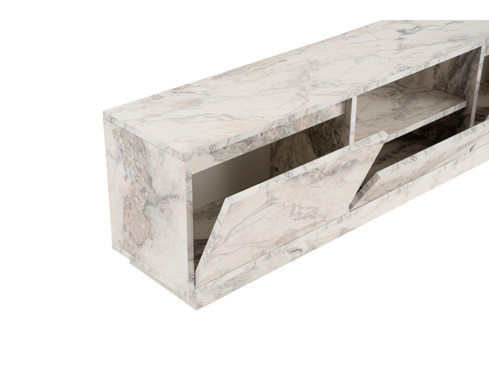 Suporte de TV em madeira "Vanguard" 160 x 30 x 42 cm - mármore Freesia