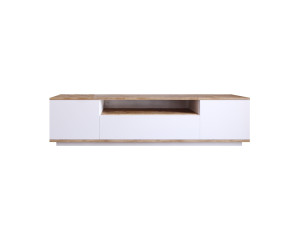 Suporte de TV em madeira FR7" - 180 x 44 x 44 cm - Pinho AtlânticoBranco