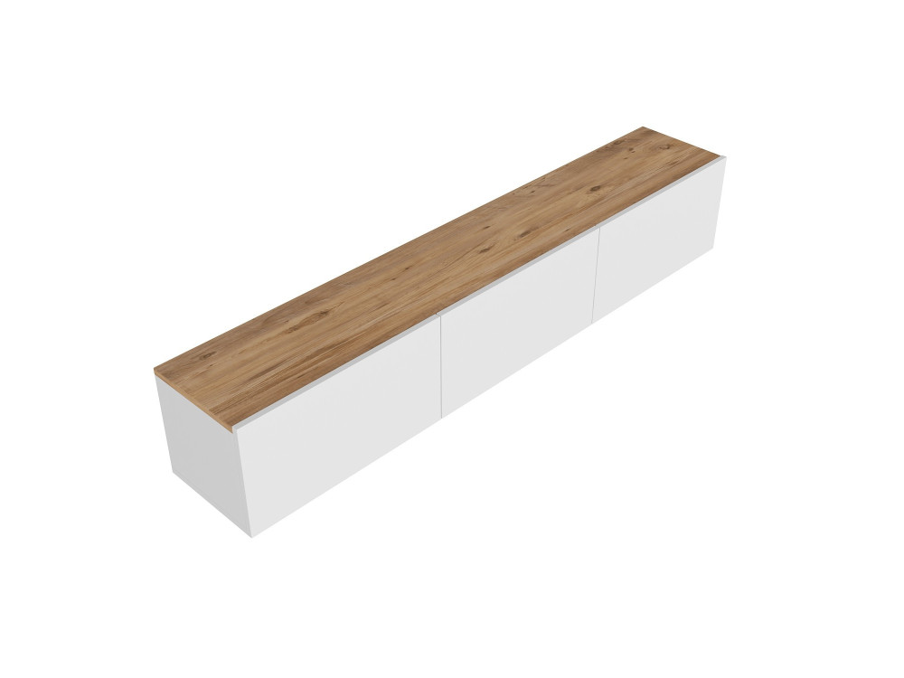 Suporte de TV em madeira "West" - 150 x 32 x 30 cm - pinho branco do Atlântico