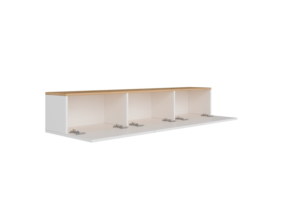 Suporte de TV em madeira "West" - 150 x 32 x 30 cm - pinho branco do Atlântico