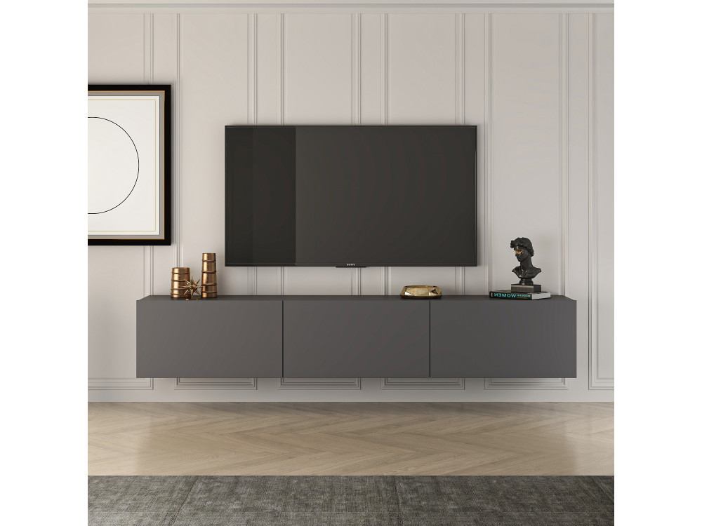 Móvel TV "West" em madeira 150 x 32 x 30 cm - Antracite