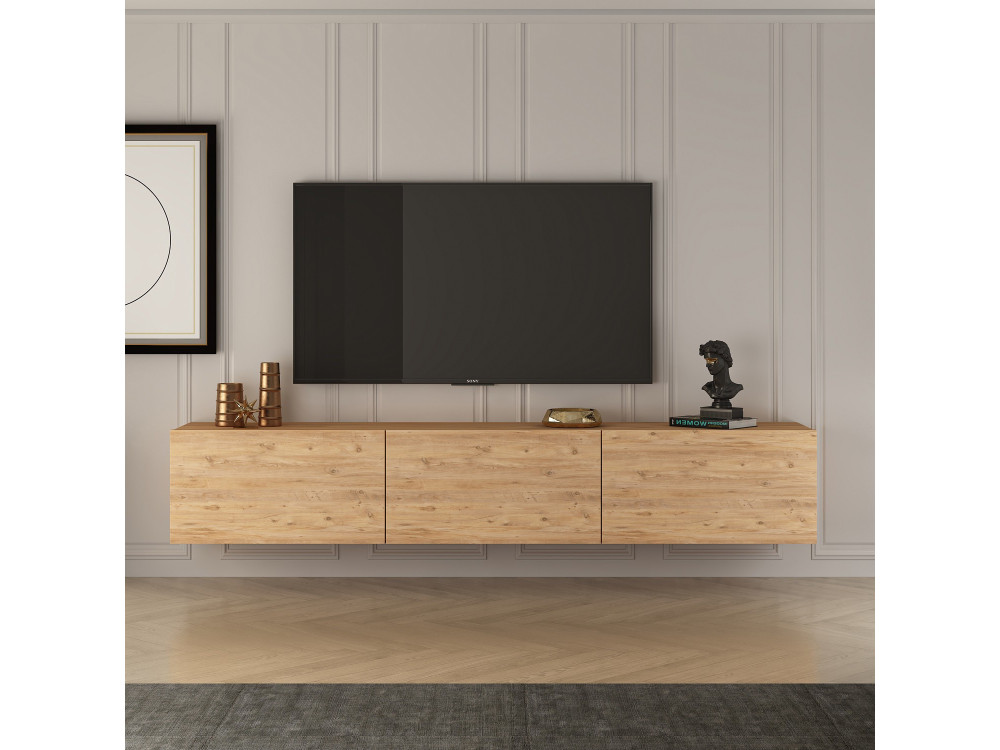 Móvel TV "West" em madeira 150 x 32 x 30 cm - Pinho Atlântico
