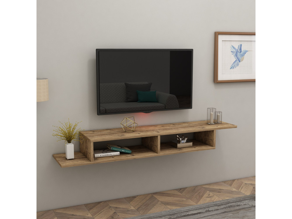 Suporte de TV em madeira "Muson" - 120 x 29 x 18 cm - Pinho Atlântico