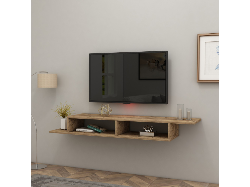 Suporte de TV em madeira "Muson" - 120 x 29 x 18 cm - Pinho Atlântico