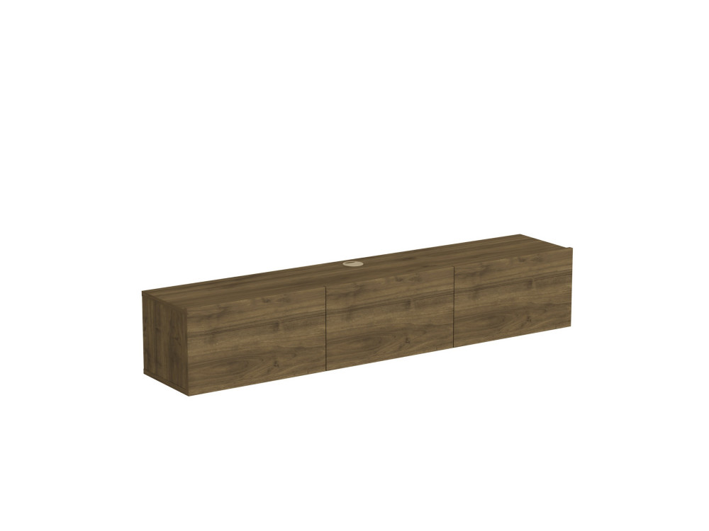 Suporte de TV em madeira "Denby" - 160 x 31 x 29 cm - Nogueira