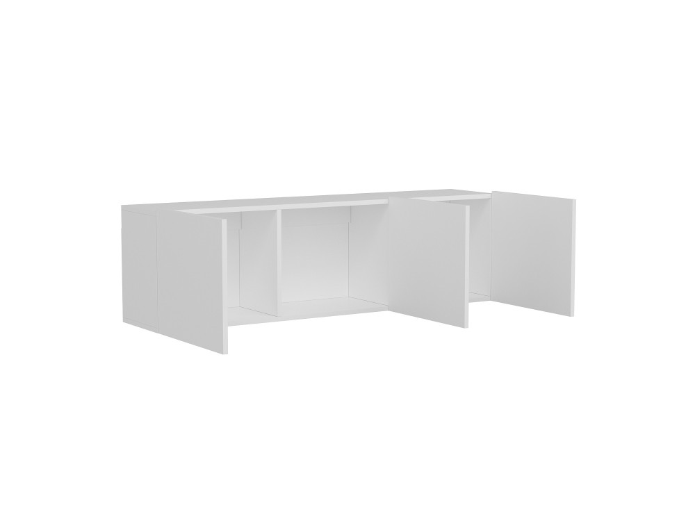 Suporte de TV em madeira "White" - 150 x 31 x 44 cm - Branco