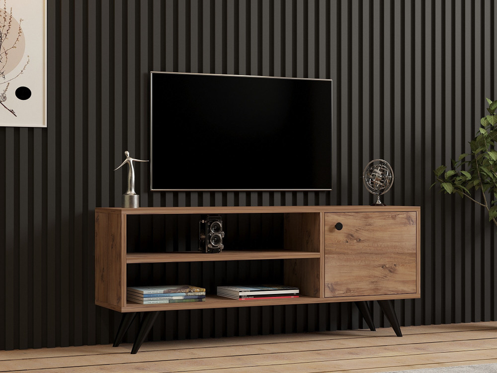 Móvel TV em madeira "Jena" - 120 x 29 x 50 cm - Pinho Atlântico