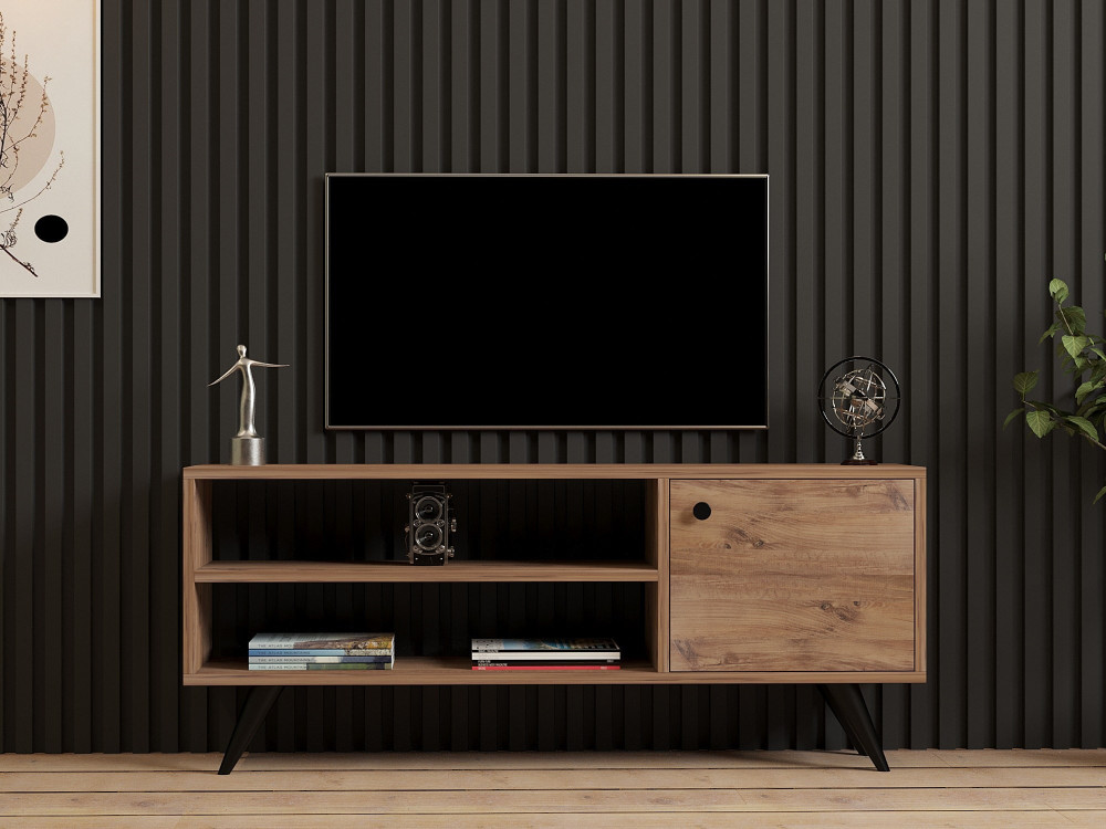 Móvel TV em madeira "Jena" - 120 x 29 x 50 cm - Pinho Atlântico