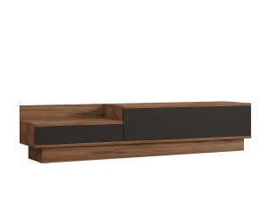 Suporte de TV em madeira "Asir" - 160 x 35 x 35 cm - Castanho