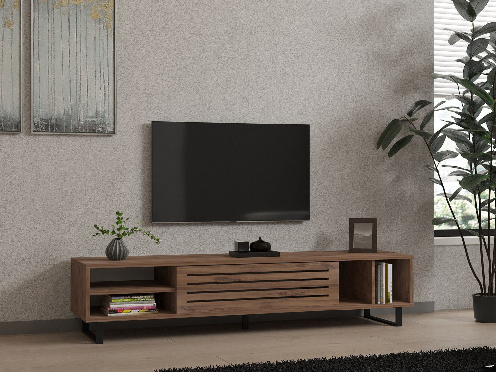Suporte de TV em madeira "Safir" 160 x 40 x 35 cm - Pinho Atlântico